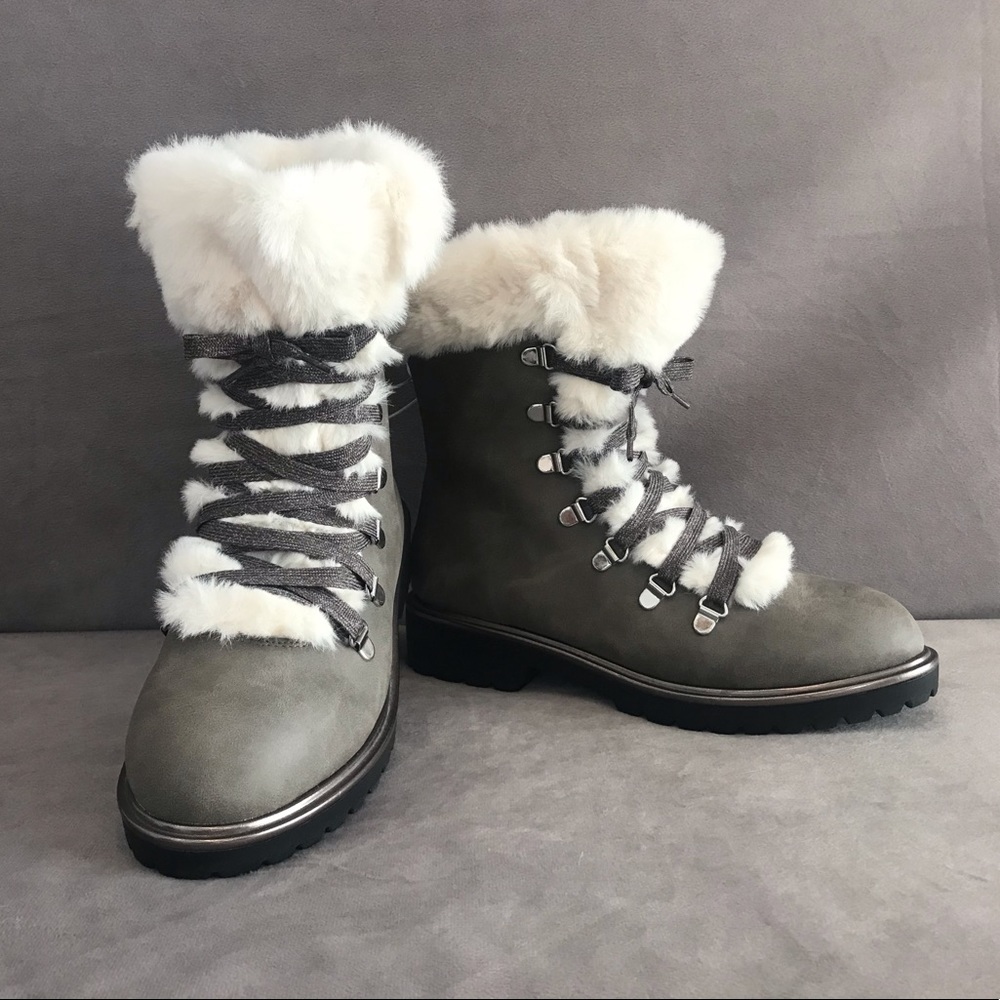 A New Day Neveah Faux Fur Lace Up Boots